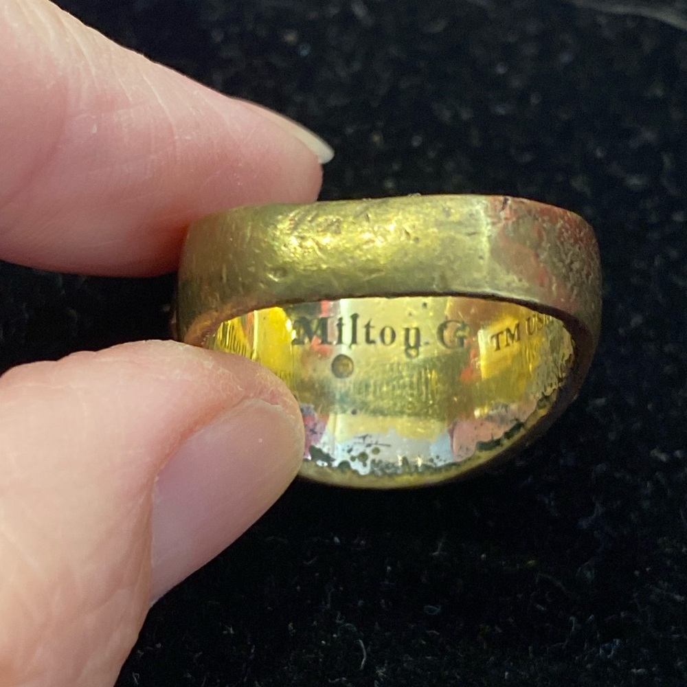 Gold and Red Marine Corps Ring Milton - Picture 9 of 16